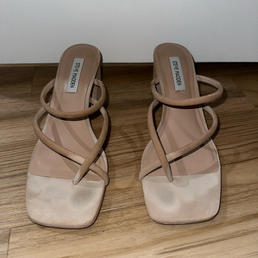 Steve Madden Nude/Tan Strappy Heeled Sandals